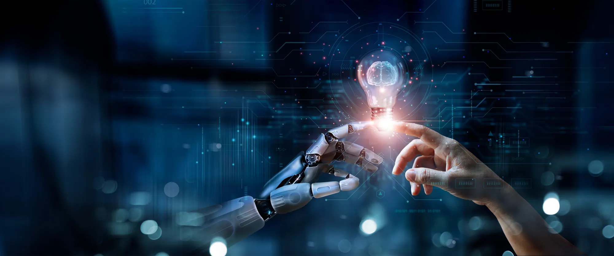 digital solutions - robot hand x echte hand